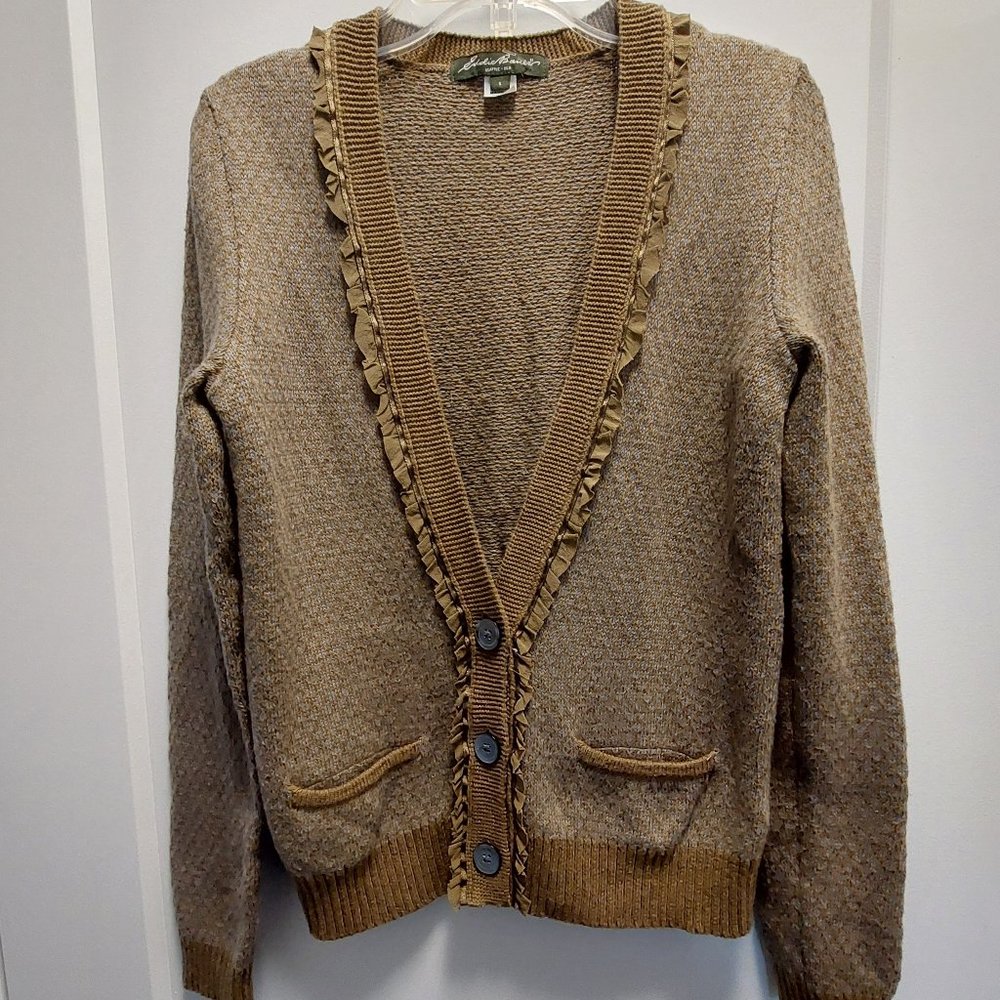 Eddie Bauer Brown Cardigan Sweater